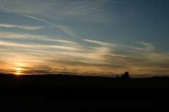 sunset over whitby abbey